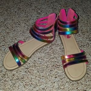 Girls rainbow sandals